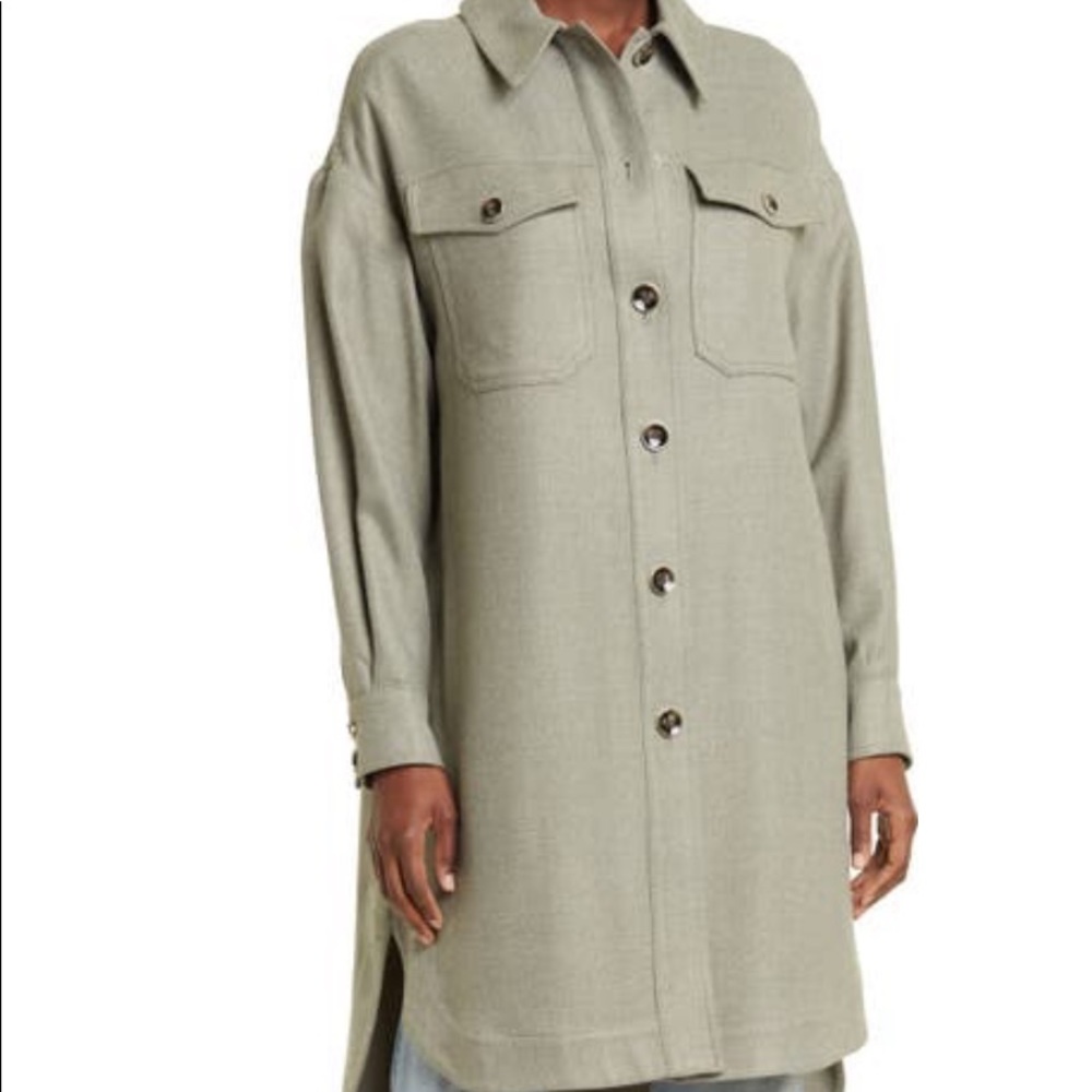 Ted Baker “Shacket” size 3 (8-10 US) pale green